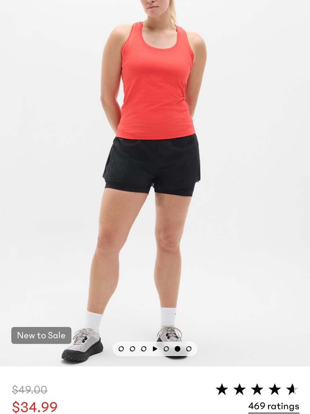Athleta Women’s Red Racerback Performance Tank - Picture 4 of 5